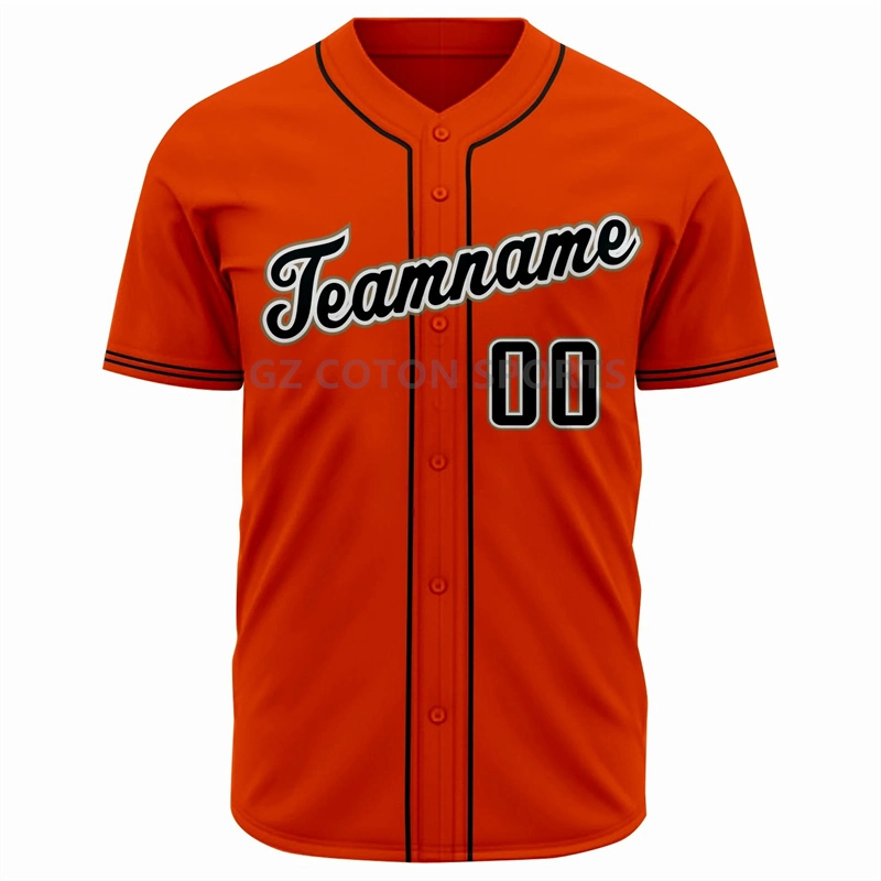 OEM ODM Sublimation V Neck Casual Solft Uniform Baseball T-Shirt Baseball Softball Wear