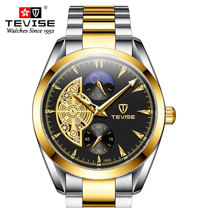 3A Watch Quality Luxury Mechanical Movement 4130 Tevise Watch Waterproof Brand Christmas Gifts