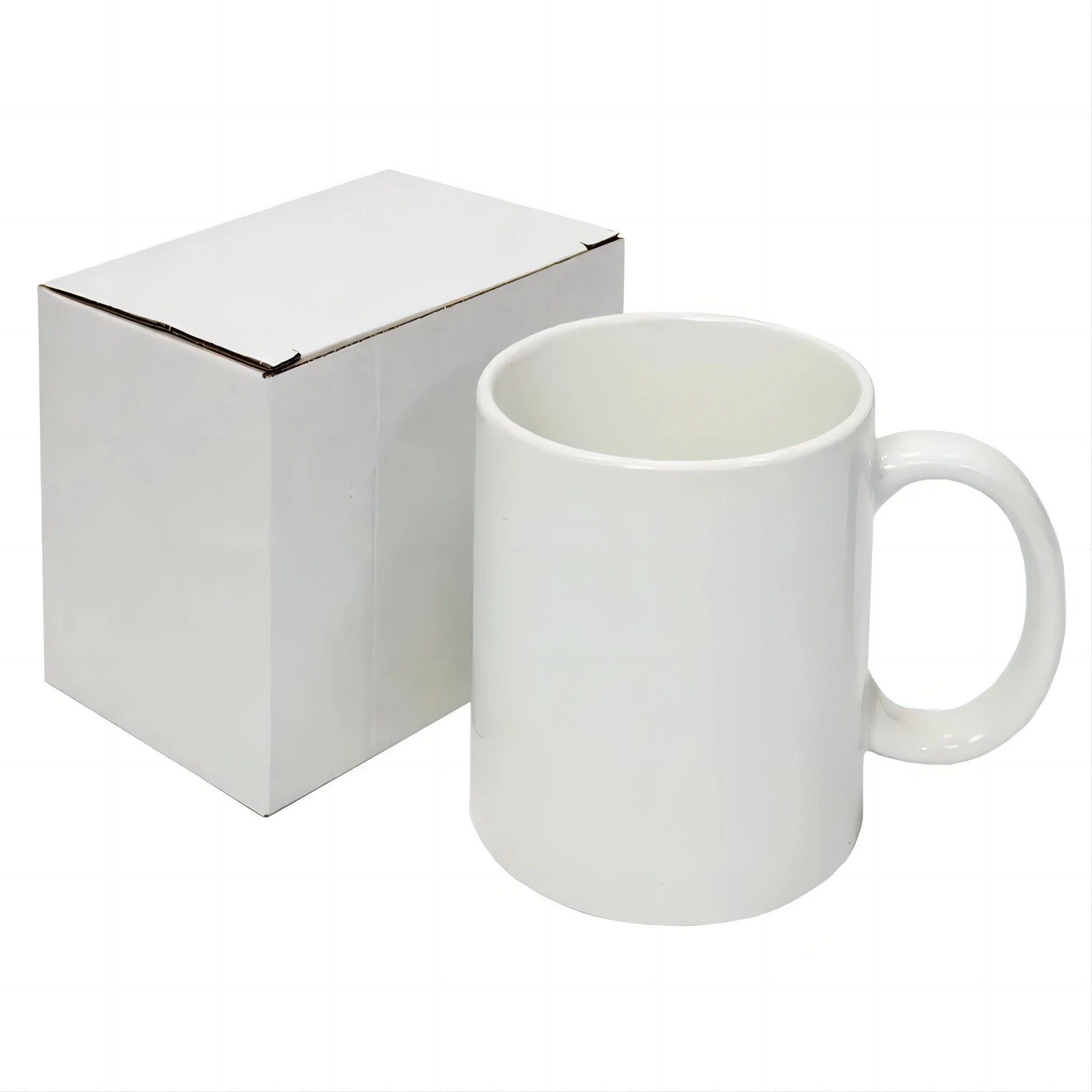 Porcelana al por mayor tazas de café Sublimation en blanco 11oz Cerámica Plain Blanco Tazas