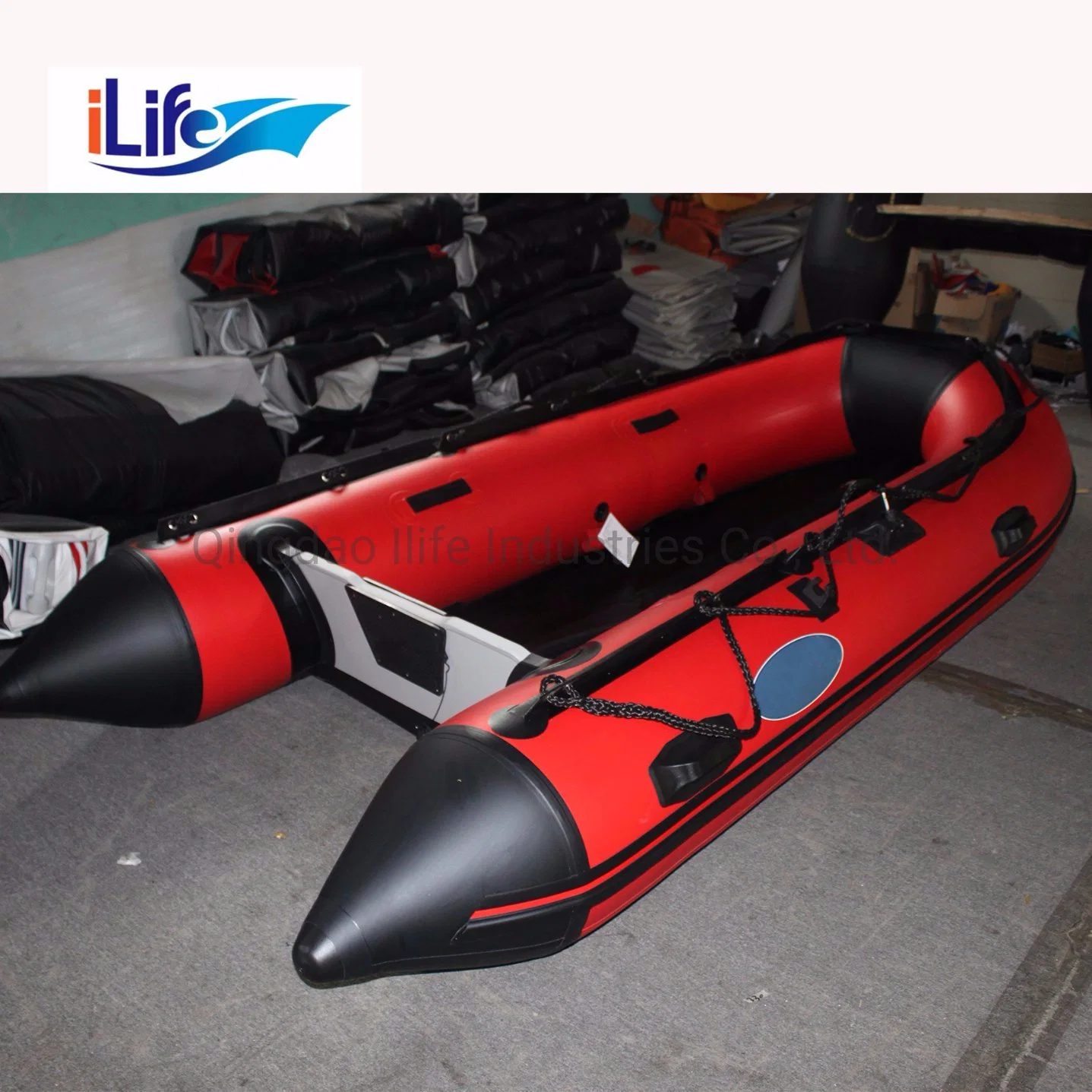 Ilife 2.7m Good Price PVC/Hypalon Inflatable Rescue Fishing Rubber Boat with Aluminum/Drop Stitch Air/Plywood Floor