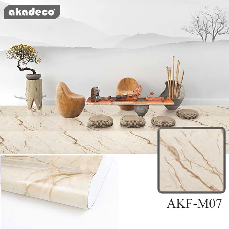 Akadeco Healthy and Environmentally Friendly Floor Decoration Materials, Anti Collision, High quality/High cost performance  Lazy and Easy Stick PVC Flooring Stickers