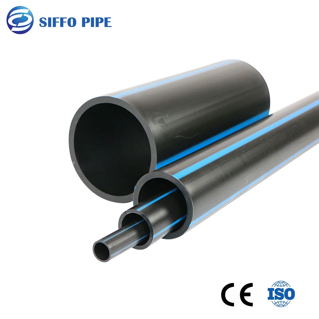 Manufacturer Water Supply Plastic Water Pipe Black HDPE/PE/Polyethlene Pipe for Gas/Irrigation/Drain Corruageted Drainage Pipe