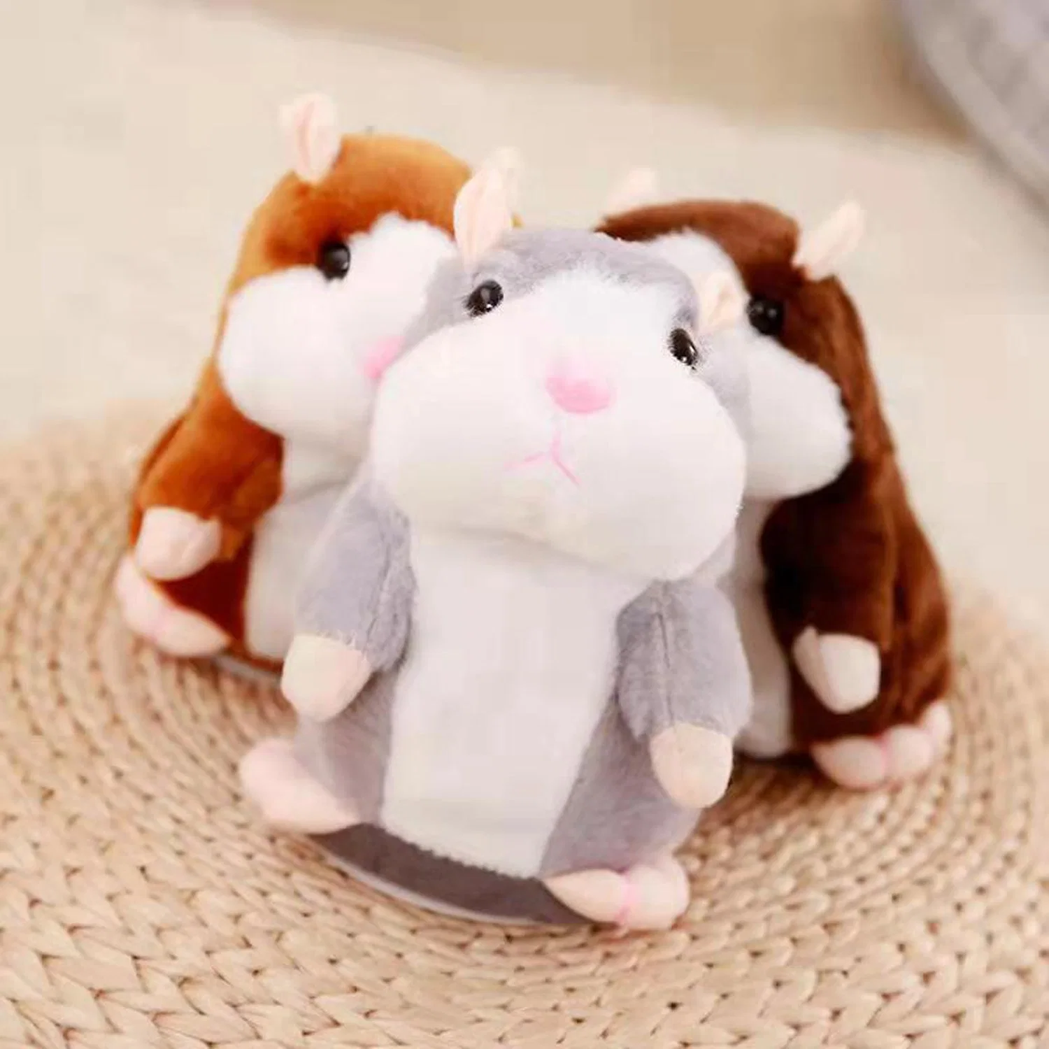 En parlant de hamster animal en peluche Jouet interactif cute les effets sonores de parler des jouets en peluche avec répète vos dit voix Cadeau Best Buddy pour les enfants