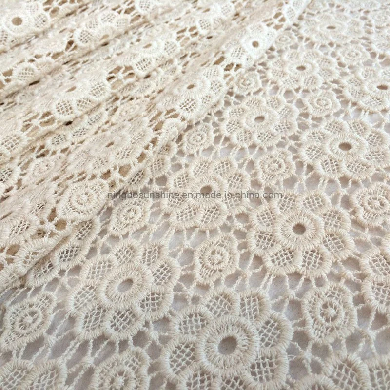 تخفيضات ساخنة تصاميم جديدة قطن نسيج نسيج عرس ثوب Lace التطريز قماش الجارمنت المطرز