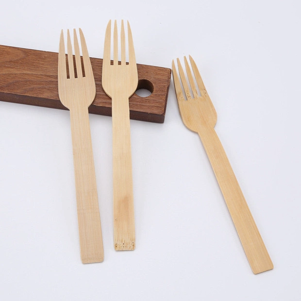 Eco Friendly Natural Color Bamboo Wooden Cutlert Spoon Fork Knife