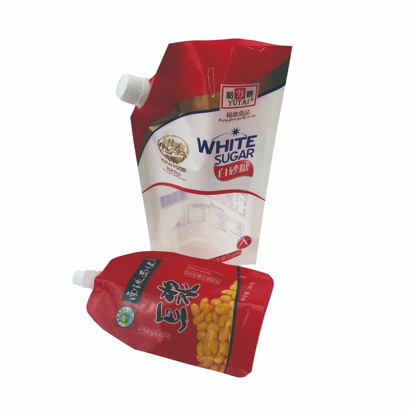 Prix de gros d'usine Stand up Pouch avec bec verseur pour Jelly Sauce liquide de jus de ketchup et de boire