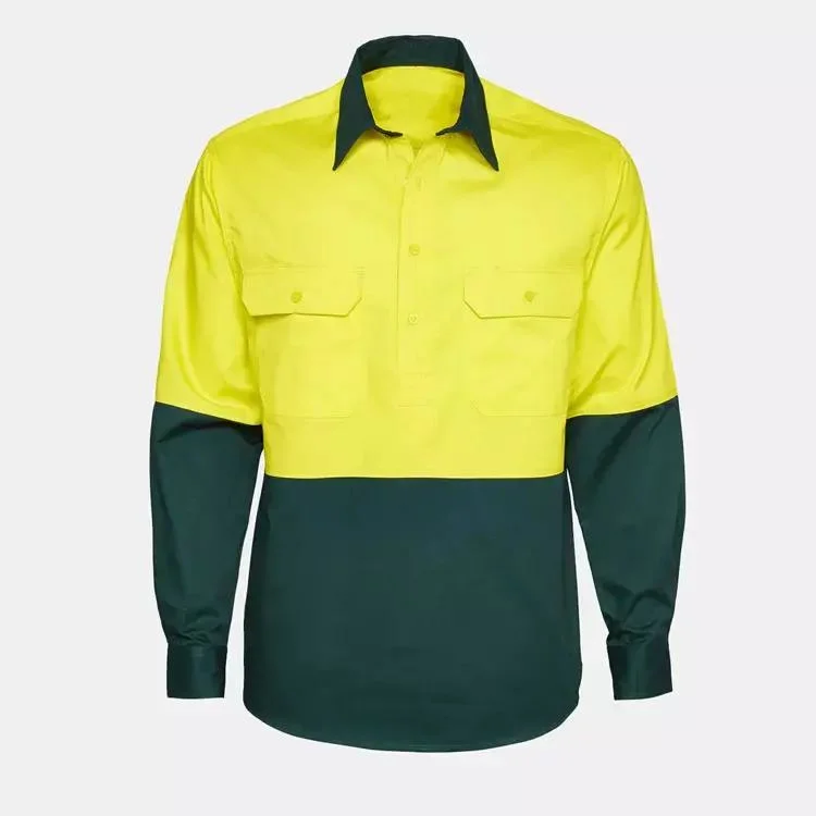 Professional Reflective Shirts Men Engineering Uniform 100% Polyester Overall Workwear