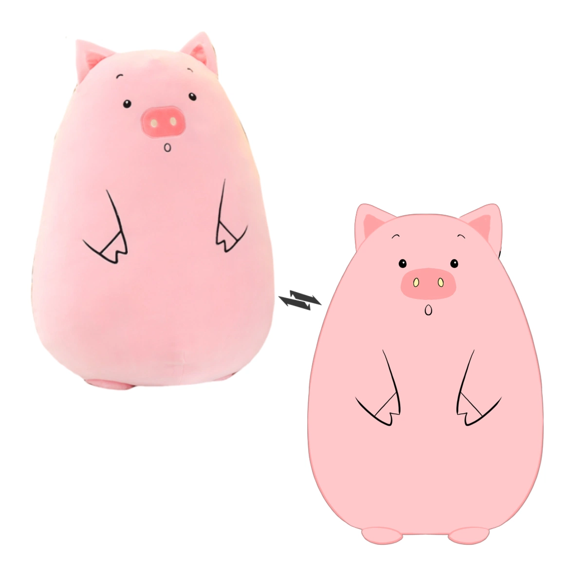 Best Selling Custom Plush Plushie Customized Cartoon Animation Pig Pillow Toys