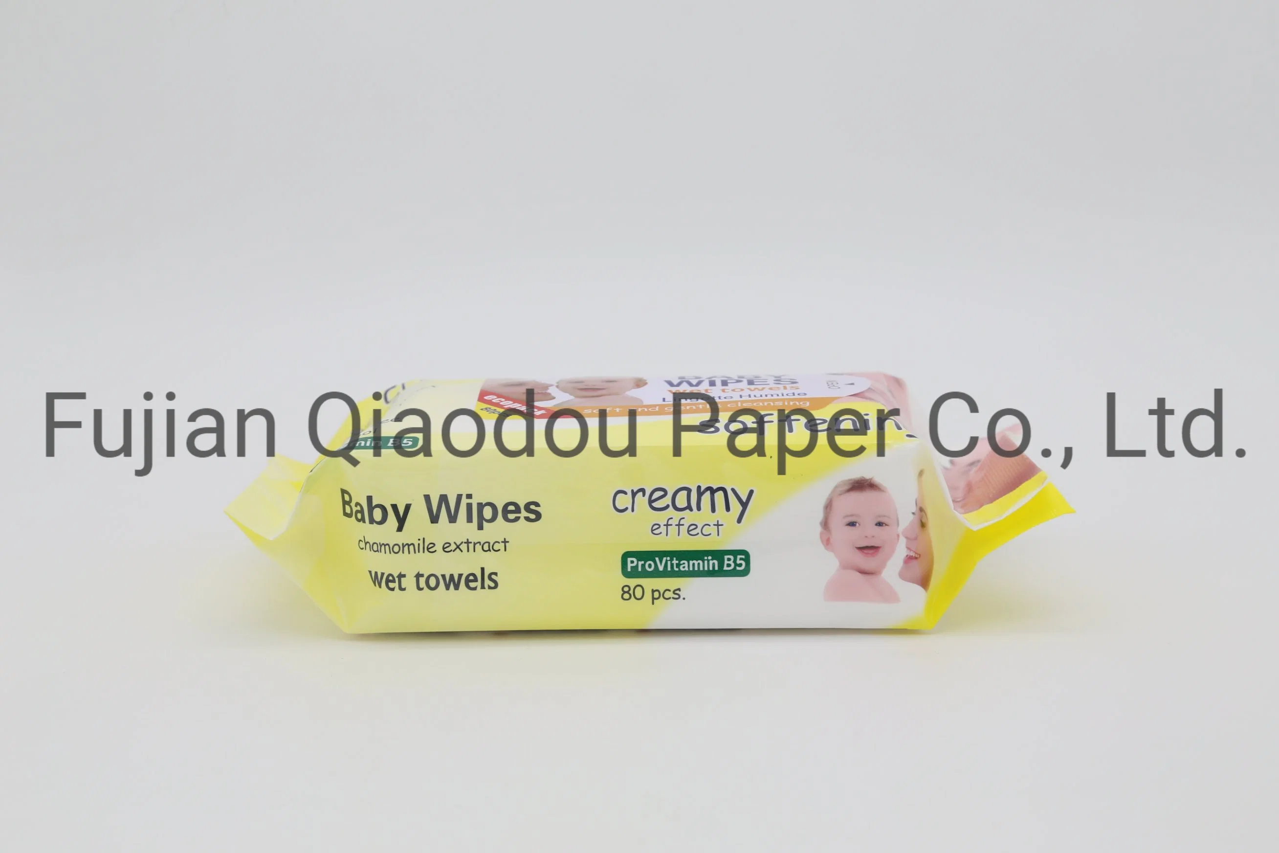 Мягкая упаковка Biodegradeble с витамином B5 одноразовые салфетки для ребенка не влажной ткани