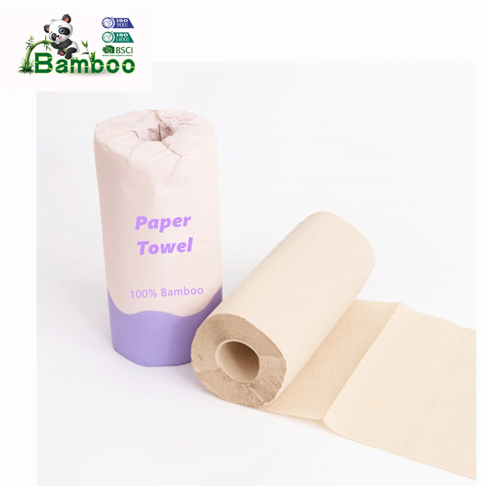 OEM Bleached 2 Ply Soft Bamboo Paper Towel Household Bamboo Kitchen Paper Towel