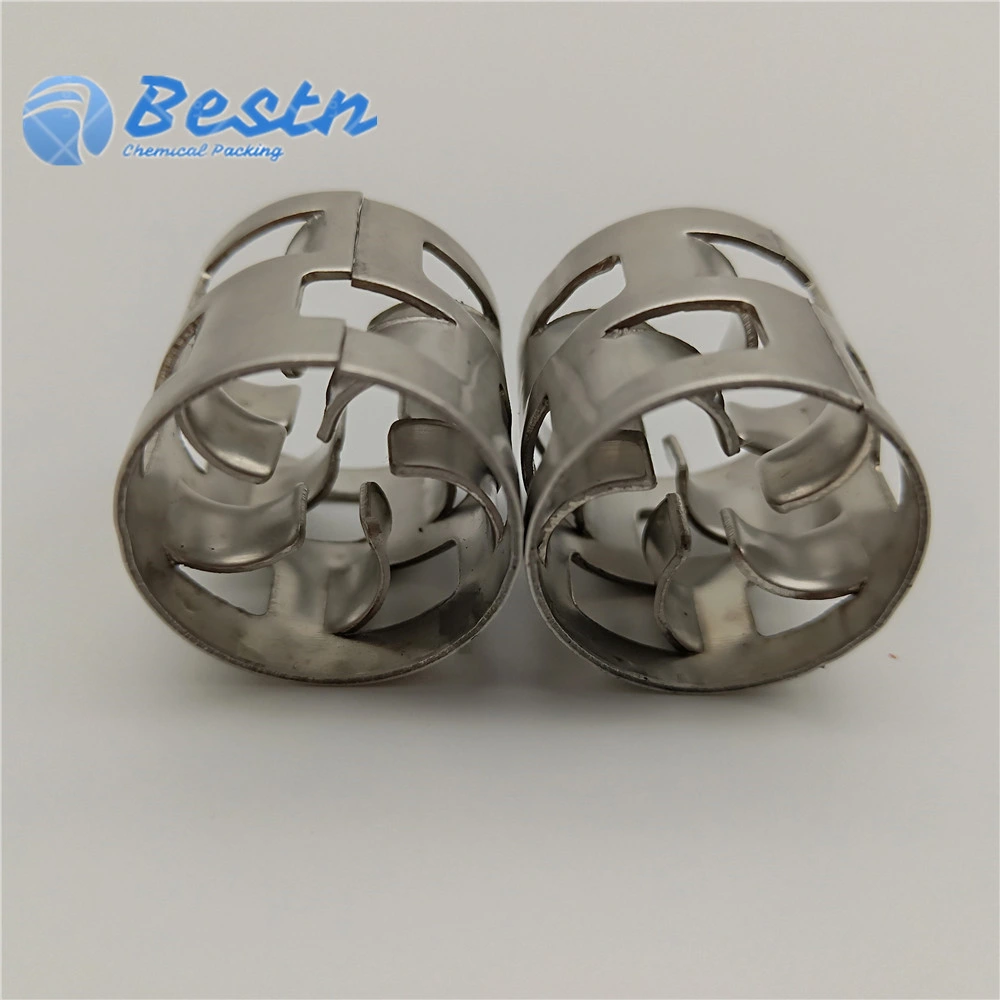 Stainless Steel 304 316 Metallic Material 38mm 50mm Metal Pall Ring