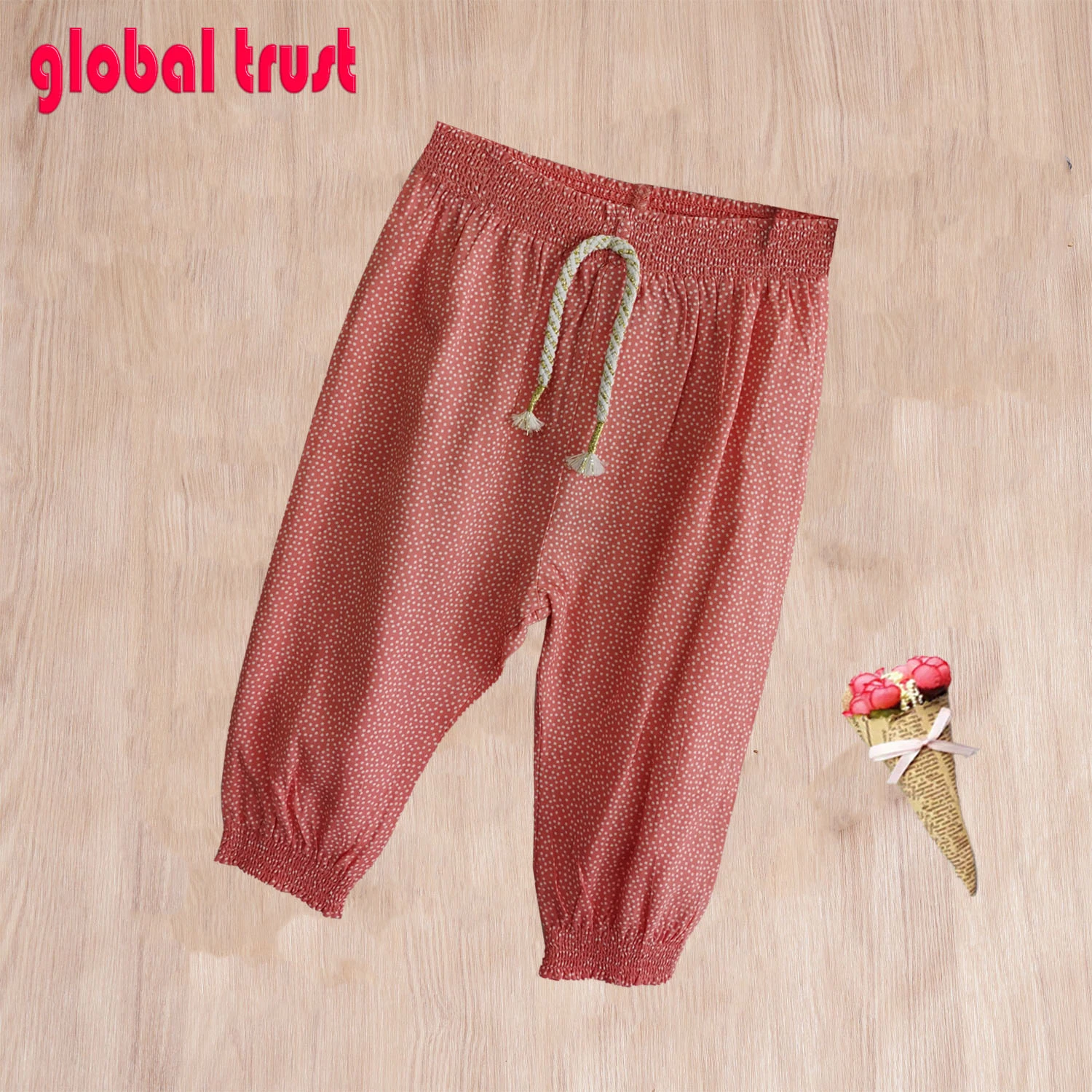 Boutique Infants Winter Pants Toddlers Lace Ribbed Cotton Pants Unisex Elastic Waist Pants