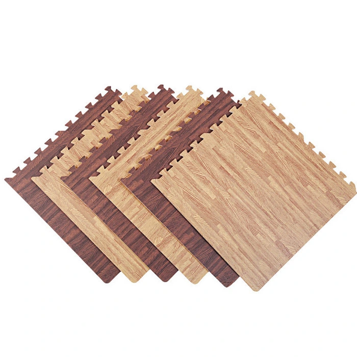 12mm Thickness EVA Foam Floor Wood Effect Interlocking Gym Play Home Workout Soft Tiles