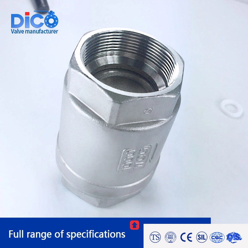 CE ISO Ts Industrial H12 200wog Stainless Steel Bsp BSPT Vertical Check Valve