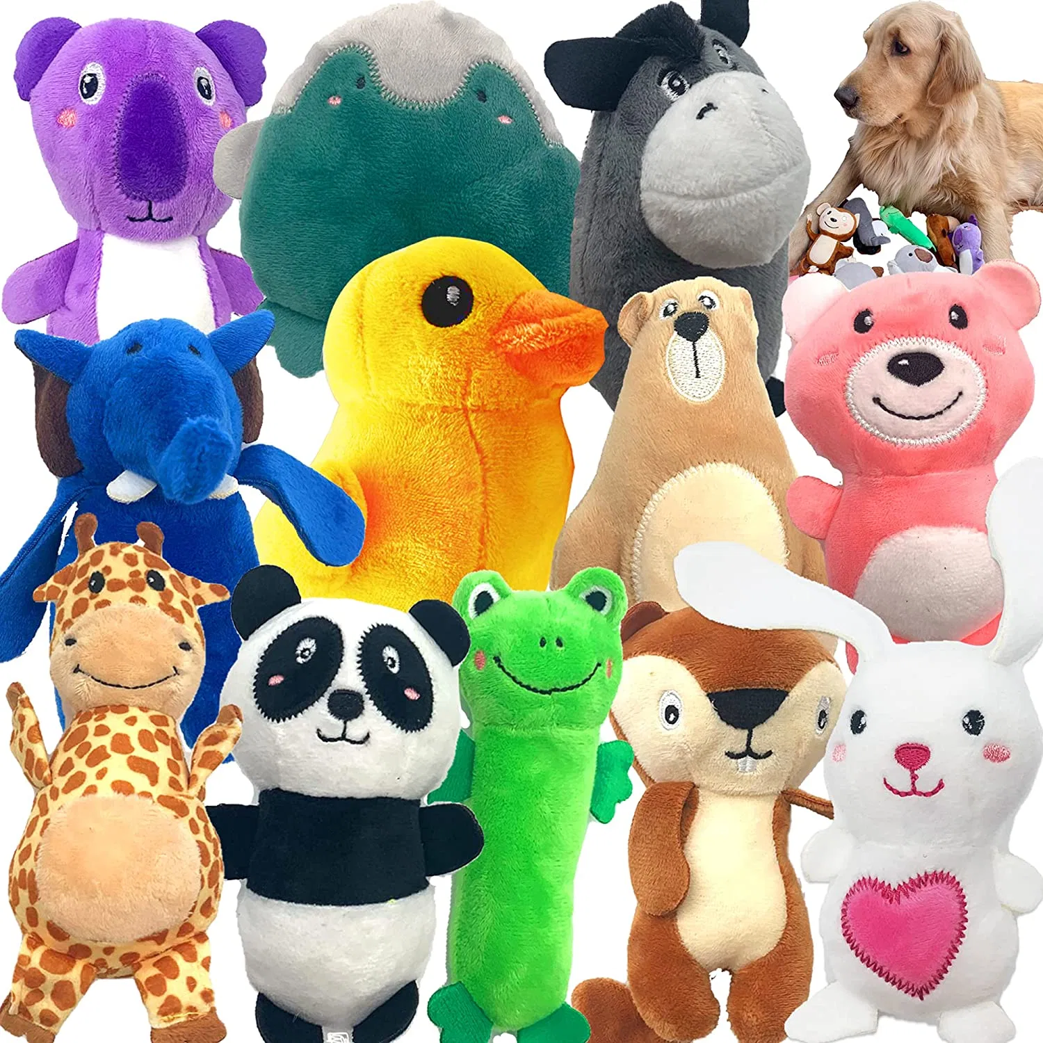 Plush Animal Dog Toy Dog Squeaky Toys Cute Pet Plush Toys