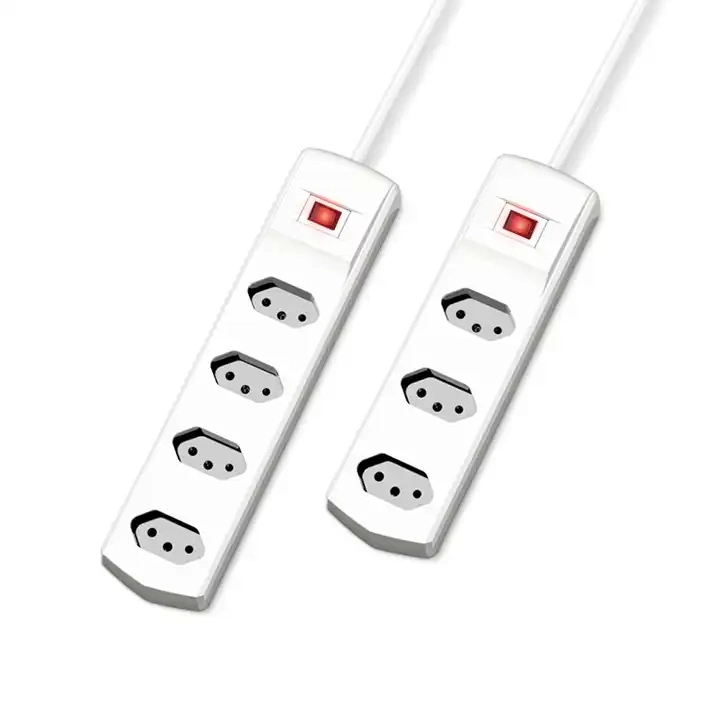 Tomadas de 4 vias cabo de extensão tipo Brasil Power Strip Tomada de alimentação da ficha eléctrica