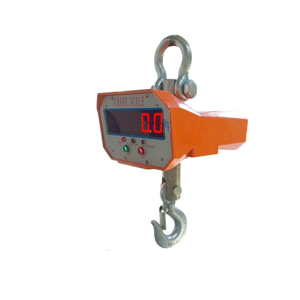 Orange Digital Hanging Scale Heavy Duty LCD Display Hanging Scale 3 Ton