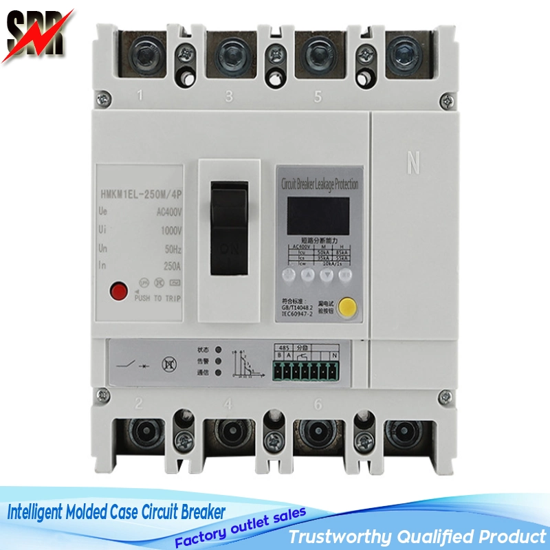 Cm1l Intelligent Moulded Case Circuit Breaker, ELCB 3p 4p 200A 300A 400A 500A 630A MCCB 30mA 100mA 300mA Cm1 Electronic Leakage Protection Circuit Breaker