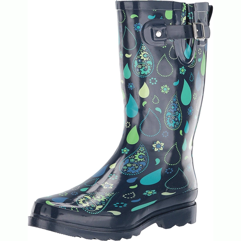 Botas de trabalho com impressão personalizada à prova de água para chuva de neopreno quente para adultos Botas