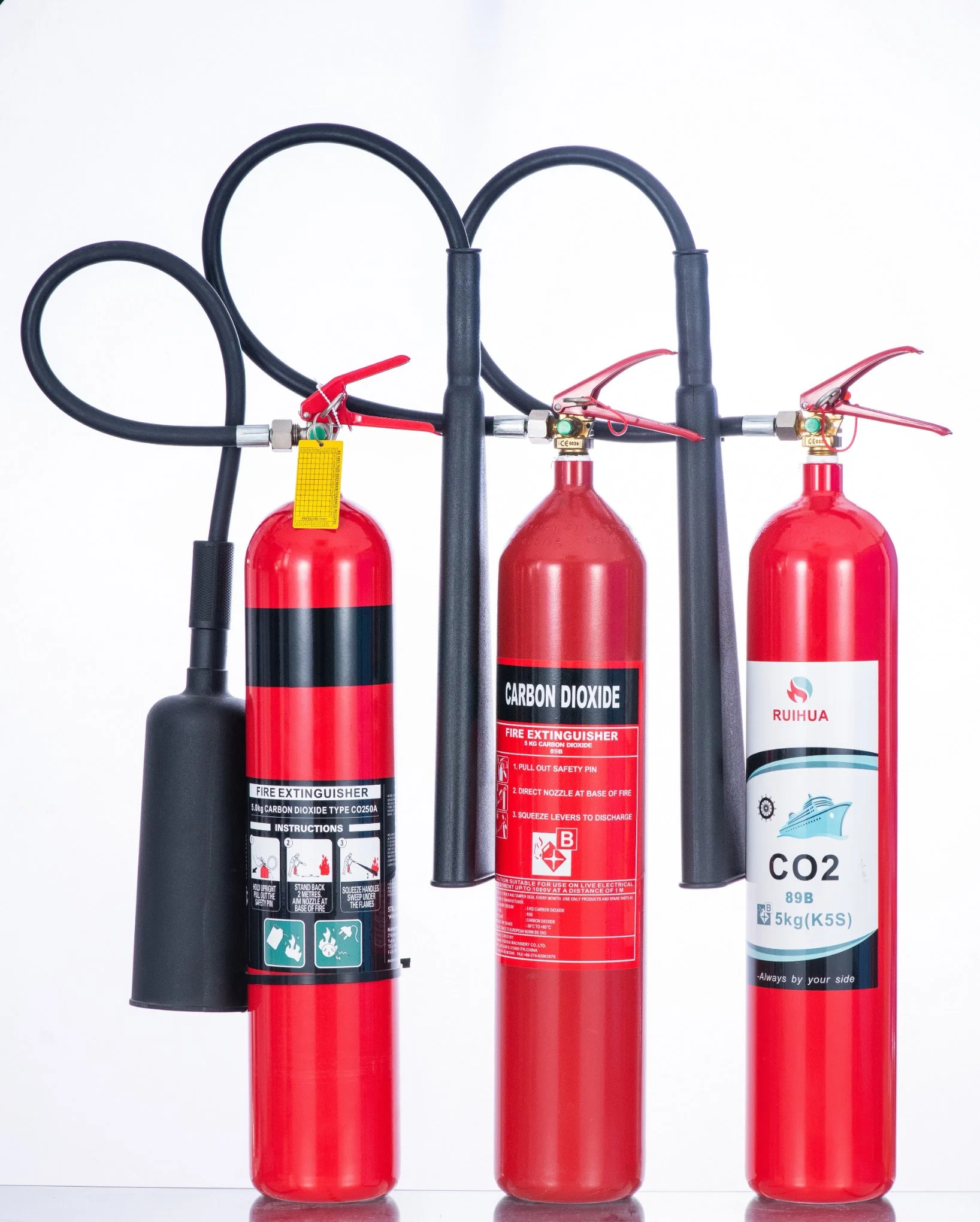 2kg 5kg 5lbs 10lbs 15lbs 20 Lbs En3/DOT Steel Aluminum Portable CO2 Fire Extinguisher