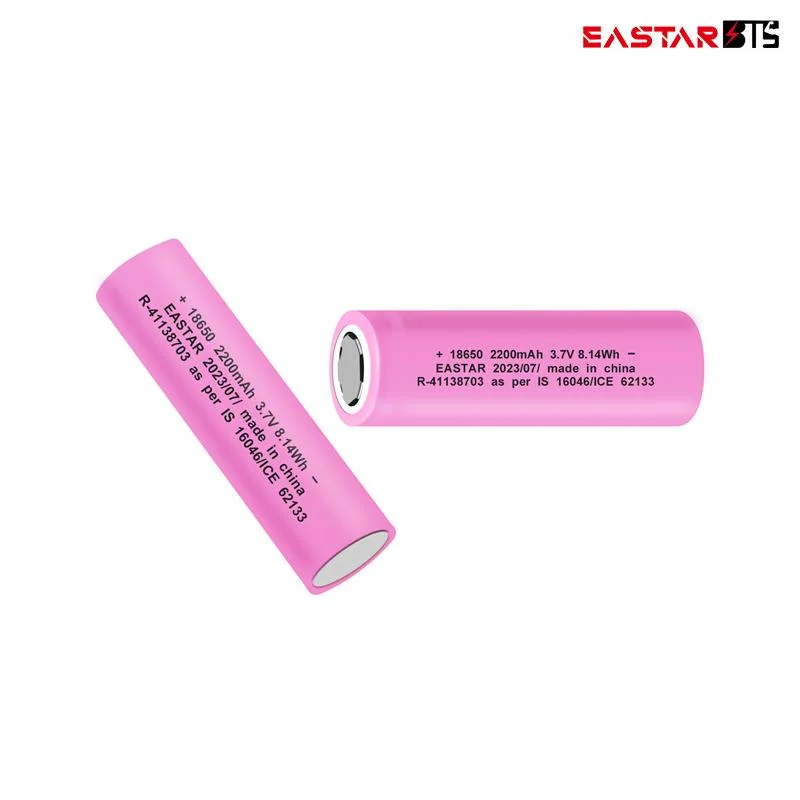 3.7 Volt Li-ion High Power Battery Cell Lithium Ion Battery 2200 mAh Icr 18650 Li Battery Cell for Home Appliances