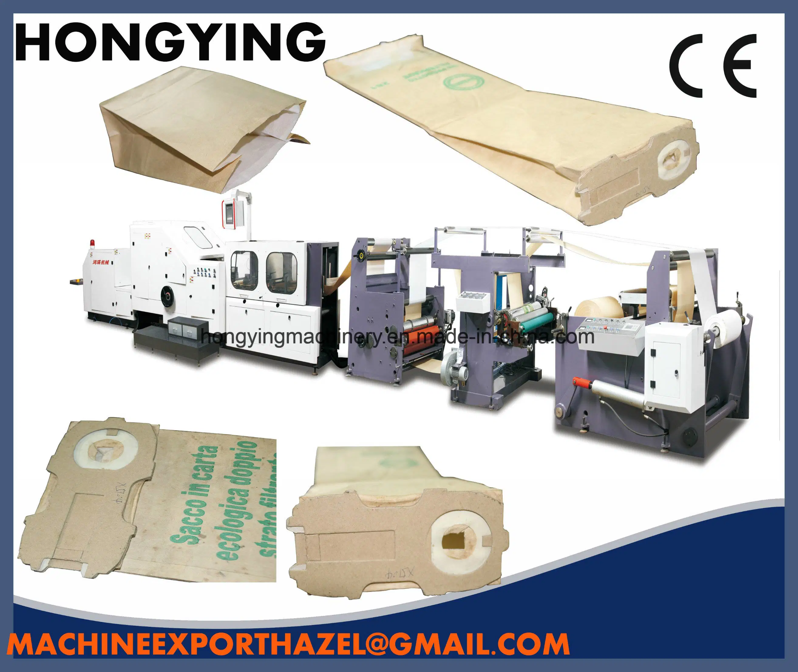 Dust Prevent Paper Bag Making Machine Square Bottom Double Layer with Hole