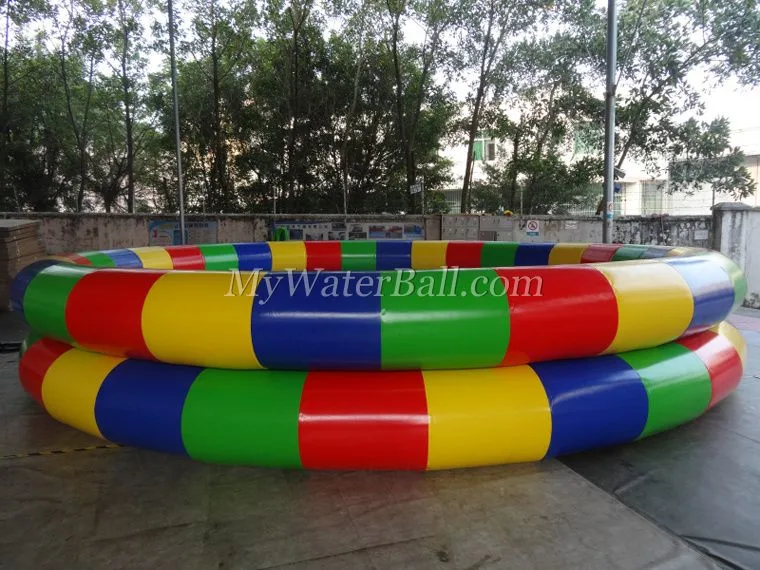 Blue&Red Round Inflatable Pool for Water Games