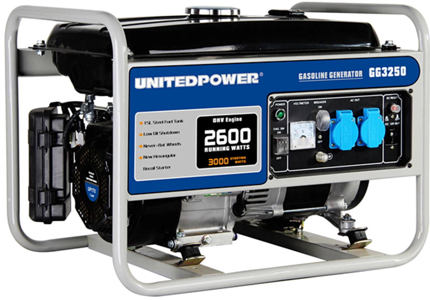 Unitedpower Electric Portable Power Equipment Gasoline Petrol Gas Generator for Home Use