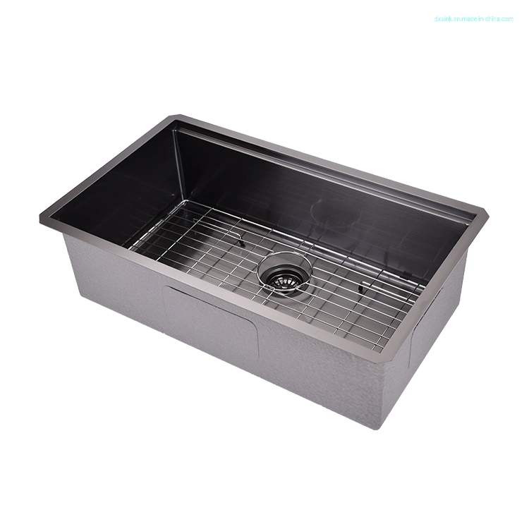 Multifunctional Kitchen Stainless Steel Handmade Sink, Black Nano Sink