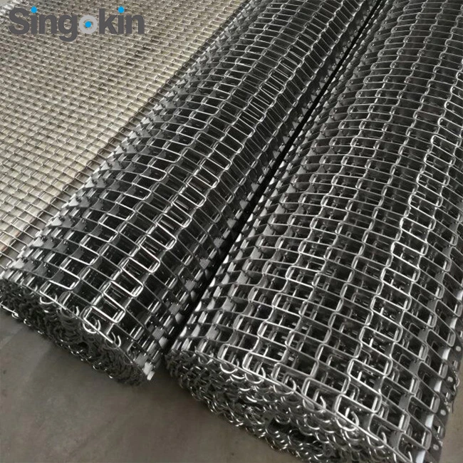 Heat Resistant 304 316 Stainless Steel Flat Flex Wire Mesh Conveyor Belt