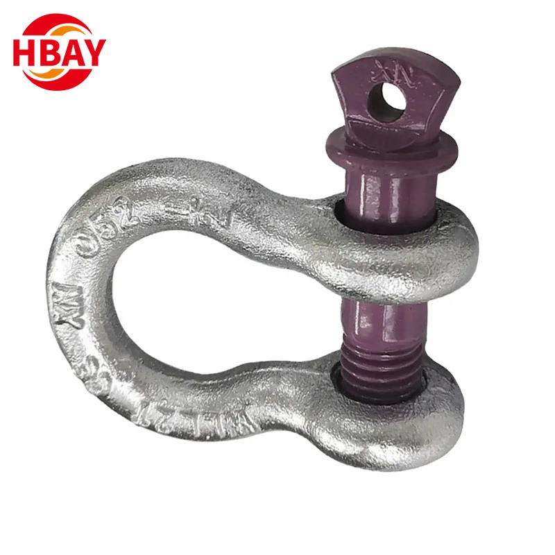 G209 Black U-Shaped Lifting Bow Shackle with Plastic Protective Cover