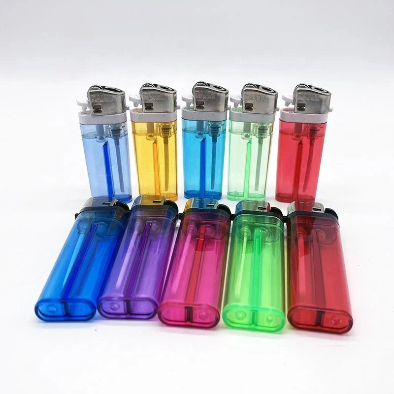 Dy-60 Transparent Color Cheap Price Plastic Cigarette Flint Gas Lighter