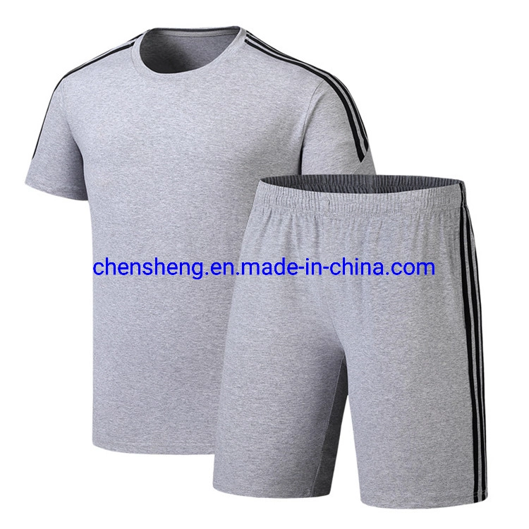 Men Sport Wear Set Custom OEM Logo Gym Sport T Shirt with Shorts for Casual Jogging Wear Football Team