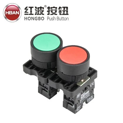 22mm Xb2 Y5 Momentry Type Flat Round 1no1nc 2 Contact Module Screw Terminal Plastic Push Button Switch