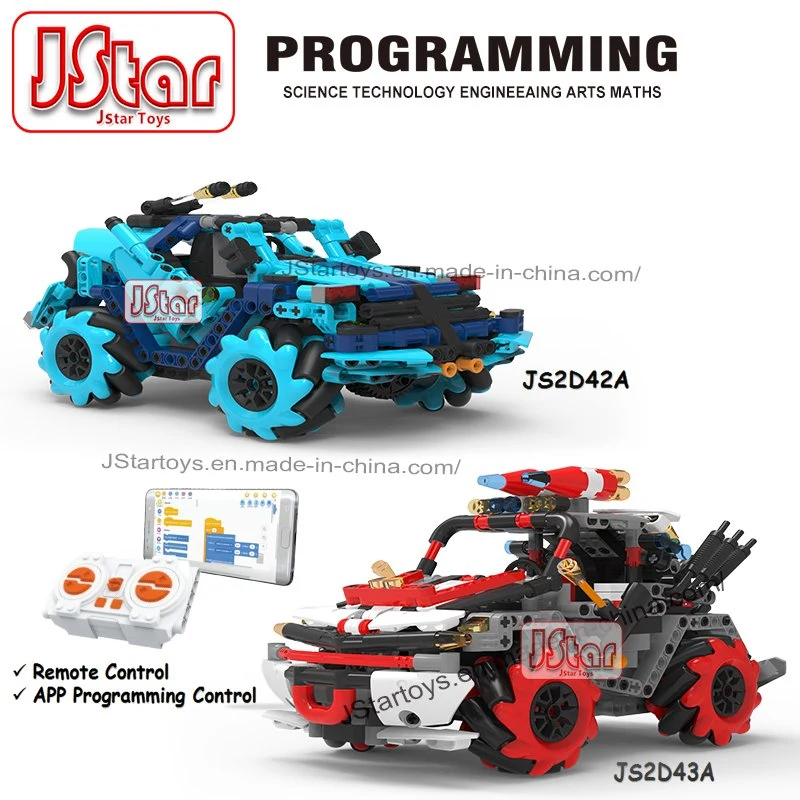 Jstar Remote Control APP Programming Control Kits Kids Bricks Blocks 546PCS Toys Stem Educational Projects Building Set Cool Engineering RC Tracked Cars Gifts