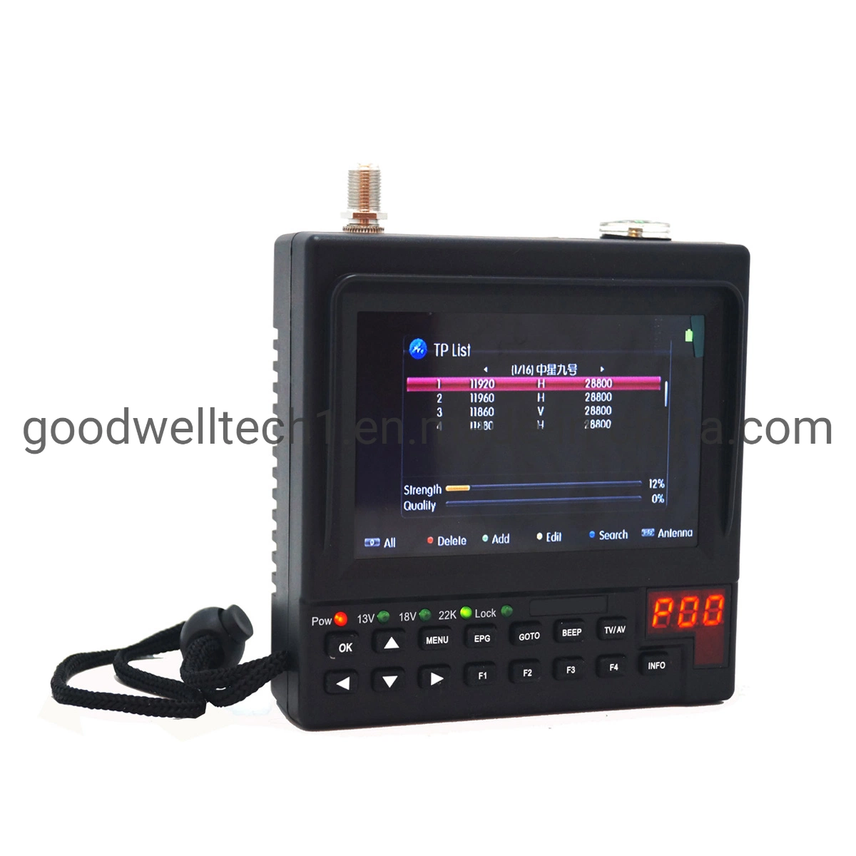 268ah: 4.3" TFT Portable Multifunctional Satellite Finder & Monitor with TV and AV Input