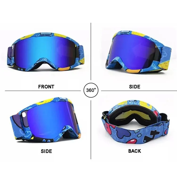 Sports d'hiver Casque étanche Lunettes de ski polarisées Lunettes de ski pour enfants Google