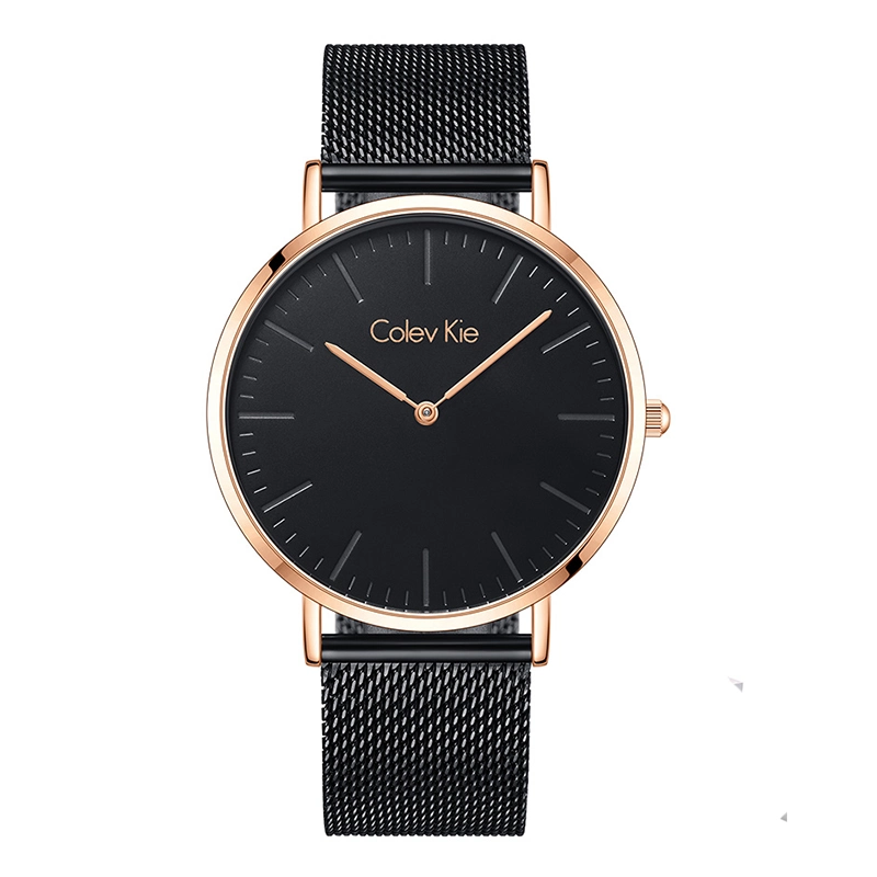 Reloj de pulsera casual de regalo de los hombres Ver Milanese Ultra delgado y minimalista con reloj de pulsera