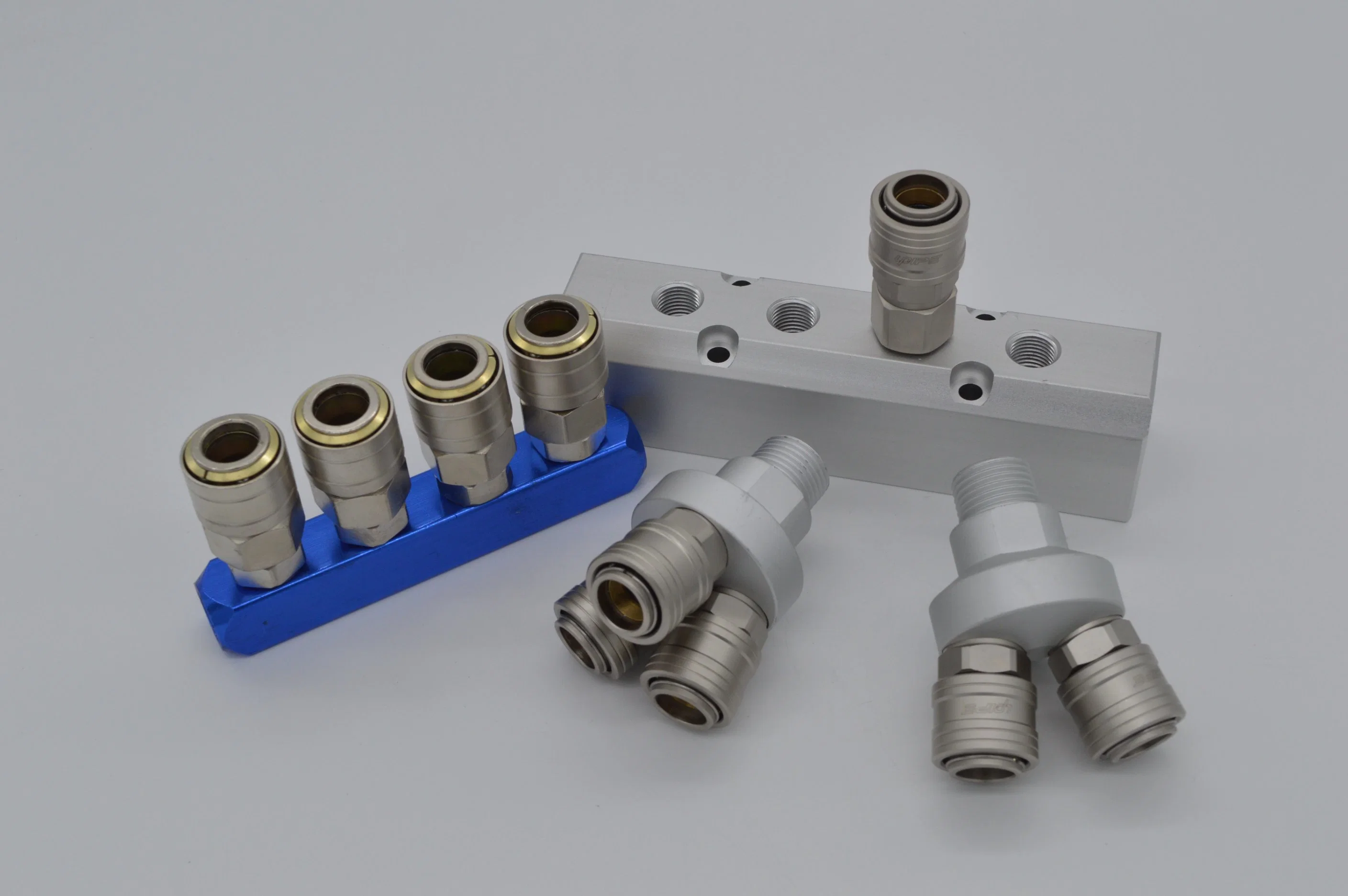 Customization Pneumatic Air Quick Connector Fitting Female Threaded Manifold Block Splitter