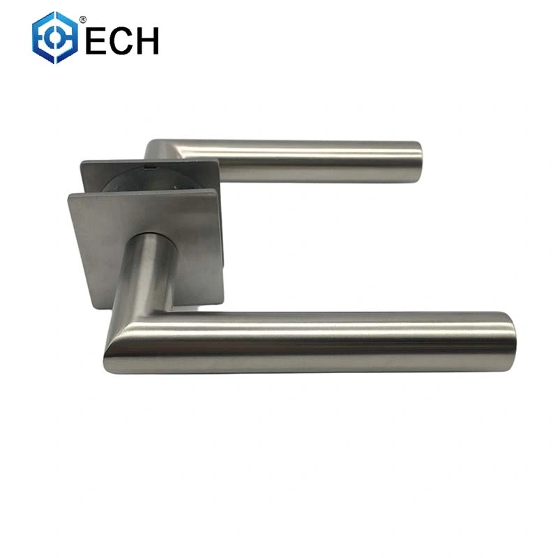 Self-Adhesive Magnetic Thin Easy Flat Rosette Stainless Steel Door Lever Handle