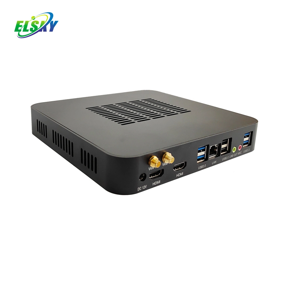 Ordinateur X86 Elsky avec CPU Lac café 9e Gén Core i5 Mini PC 9300h 1/2*RJ45 LAN 2280/2242 M. 2 DC_dans 4pin ATX HD4008