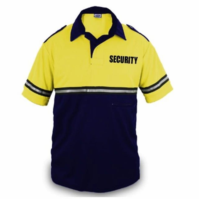 Wholesale/Supplier Custom Short Sleeve Polo T Shirt Reflective Stripes Security Safety Guard Uniforms Polo Shirts for Mens