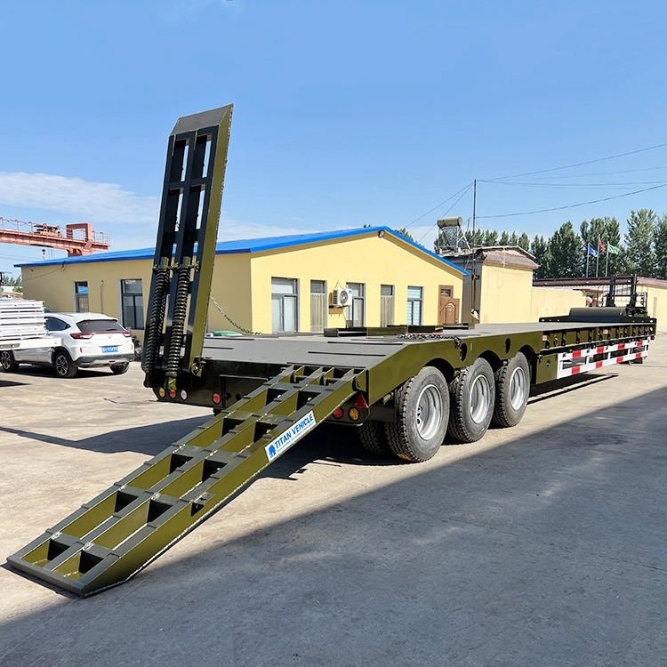 Hot Sale 3/4/5 Axle 60/80 Ton Truck Trailer Low Bed Semi Trailer for Sale in Tanzania