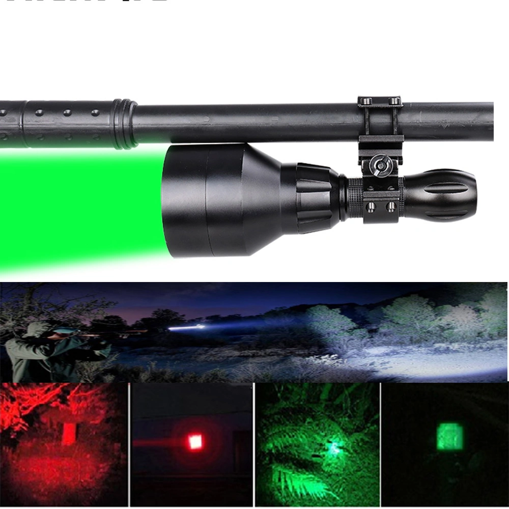 Richfire 1000m Long Beam Zoomable White Outdoor Light LED Hog Red IR Green Hunting Flashlight Torch