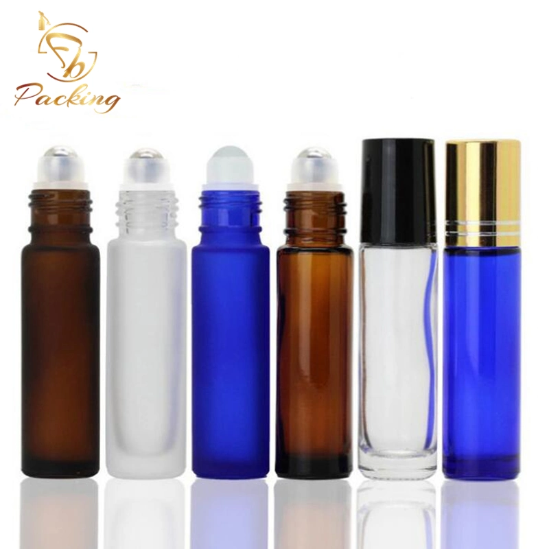 10% off 10 Ml Amber Essential Oil Glass Roll on Bottle with Glass Roller Ball and Screw Cap