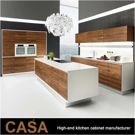 High End Custom Kitchen Furniture Madeira sólida compensado Shaker White Armários de cozinha