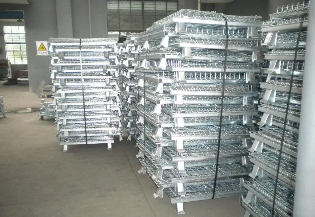 Foldable Galvanized Wire Mesh Container