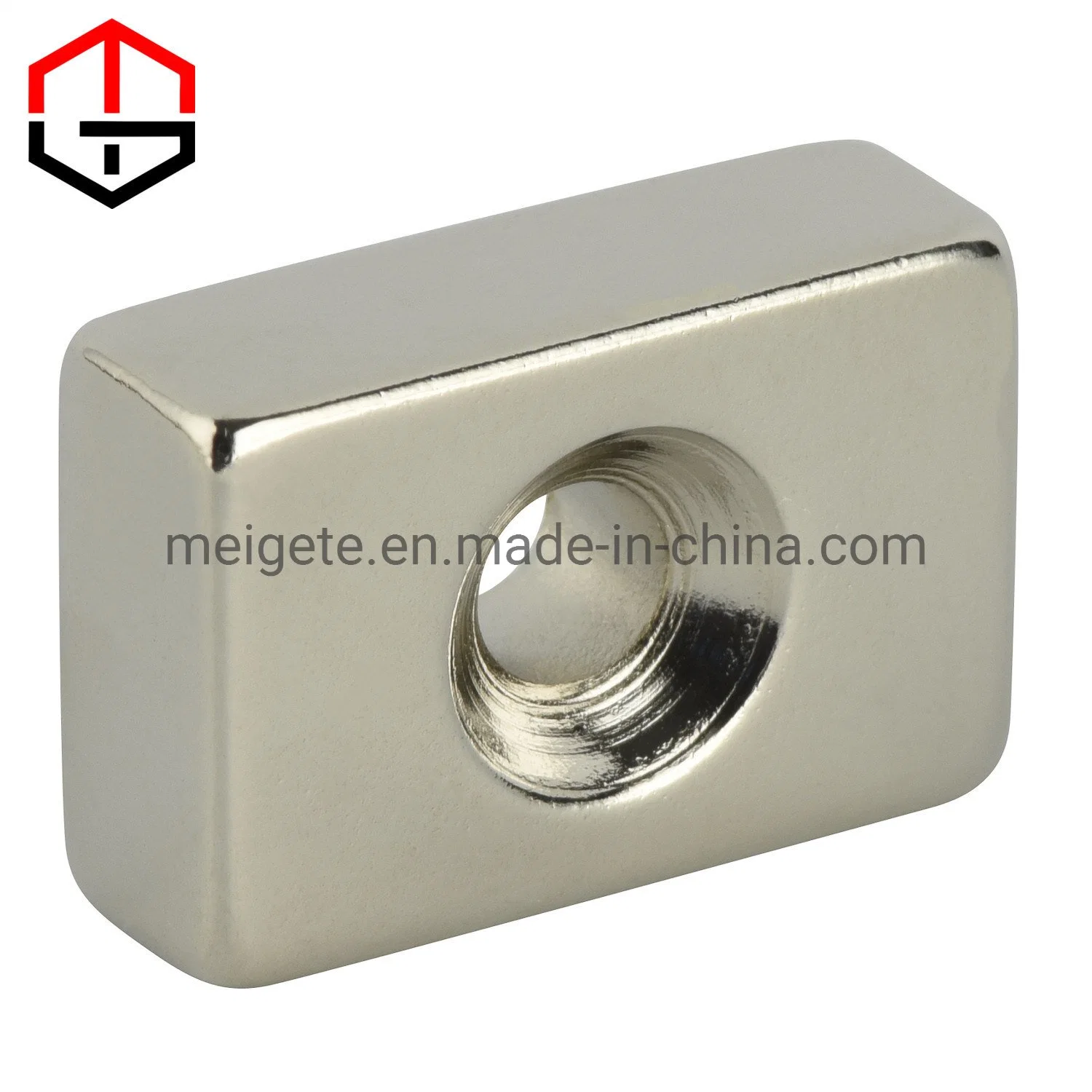 NdFeB Stong Black Epoxy Coating Magnet Neodymium Magnet Irregular Shape Magnet Countersunk Hole Aimant