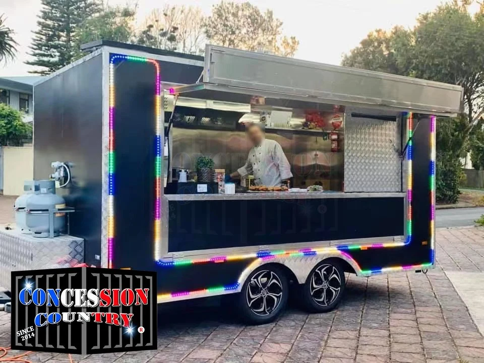 Modelo directo de fábrica Airstream Food Truck Mobile Kitchen Trailer Australia Estándar de venta de EE.UU