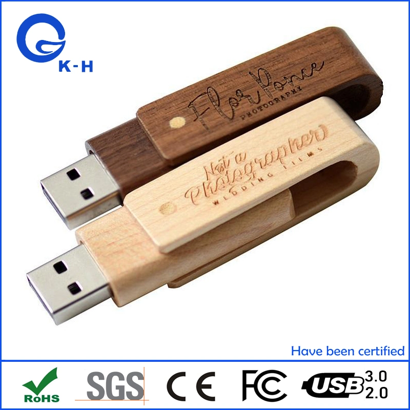 Wooden Bamboo USB Flash Memory Disk for Promotion Gift 16GB 32GB 64GB